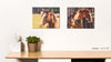 Horse photos prints on wood on wall